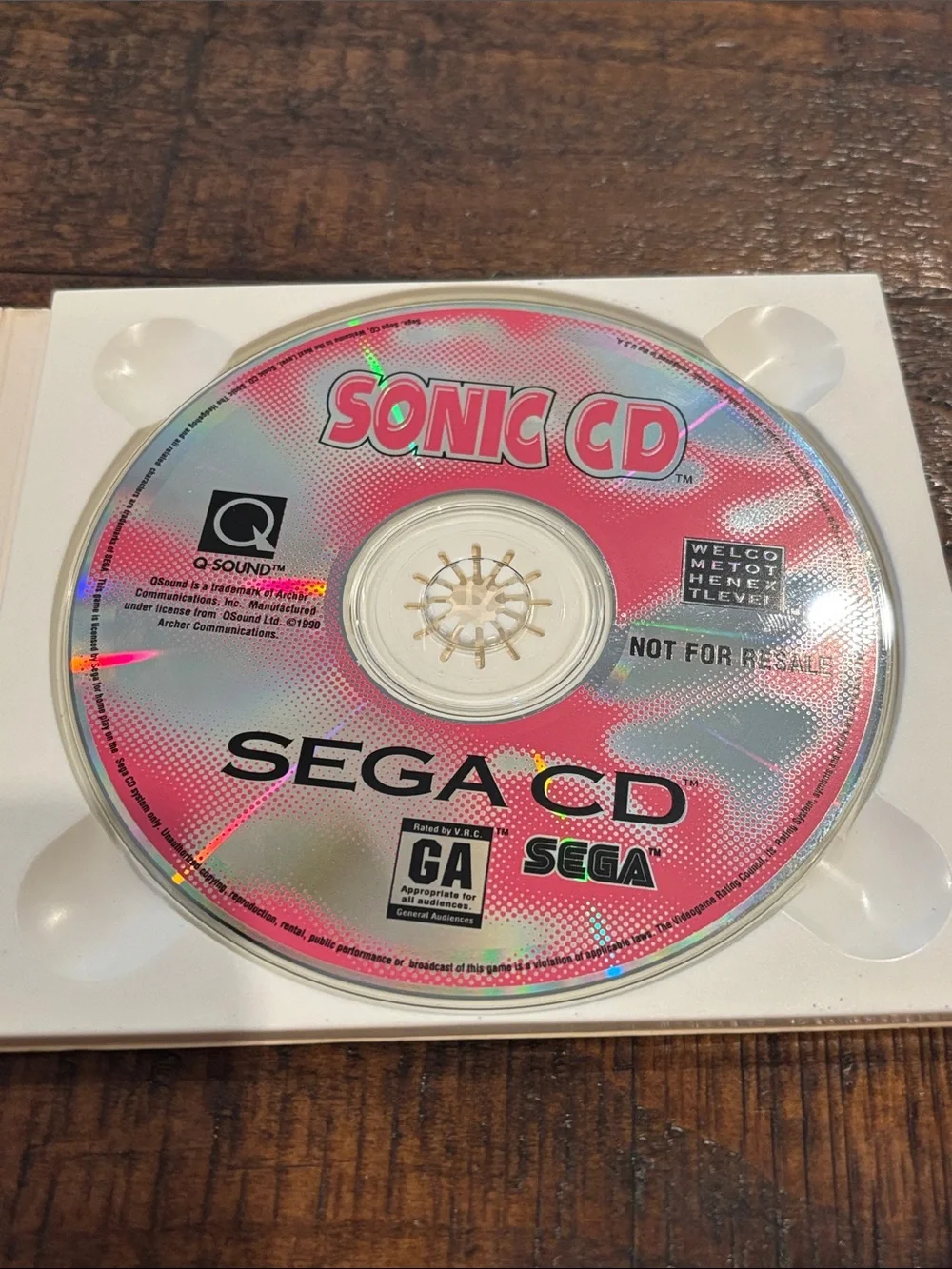 Sonic CD (Sega CD, 1990) Original Game Blue CD + Manual, Retro Vintage